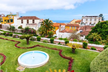 La Orotava kasaba, Tenerife, Kanarya Adaları'nda Botanik Bahçesi