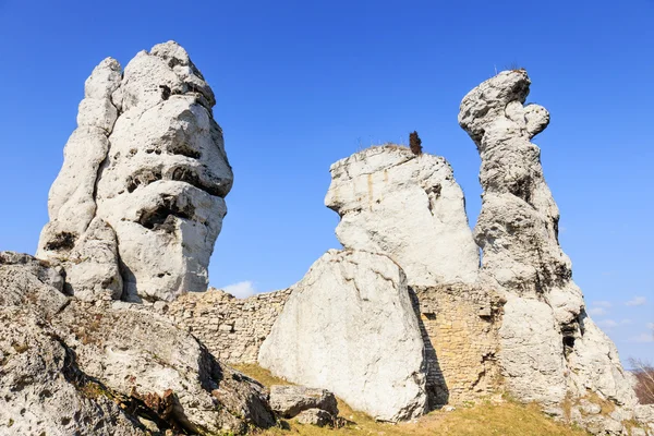 Pedras calcárias jurássicas - Jura polaca, Polónia — Fotografia de Stock