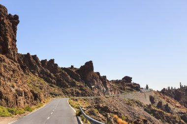 Yayla yolu Tenerife, Kanarya Adaları, İspanya
