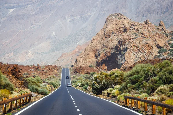 Highland jalan raya di Tenerife, Canary Island, Spanyol — Stok Foto