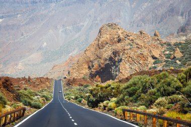 Yayla yolu Tenerife, Kanarya Adaları, İspanya