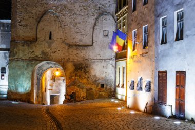 tarihi merkezi Sighisoara geceleri