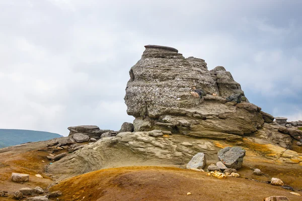 The Sphinx - Geomorphologic rocky structures in Bucegi Mountains, Romania — Stock Photo, Image