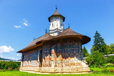 The Moldovita Monastery is a Romanian Orthodox monastery situated in the commune of Vatra Moldovitei, Suceava County, Moldavia, Romania clipart