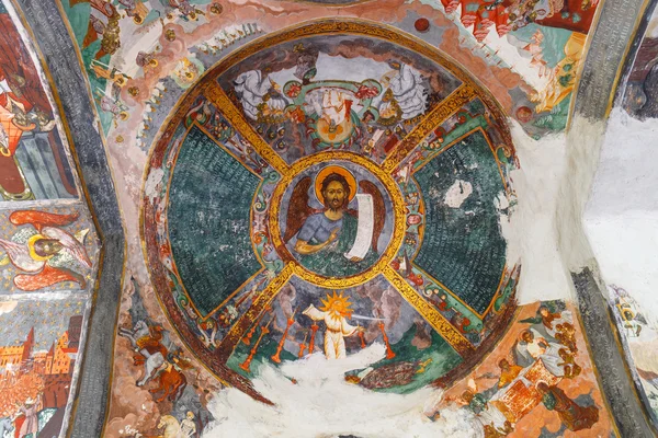 Sucevita, Romanya, 06 Temmuz 2015: Sucevita Manastırı, ünlü manastır Romanya, Unesco miras, Romanya boyalı — Stok fotoğraf