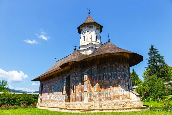 Moldovita klášter je rumunský ortodoxní klášter v obci Vatra Moldovitei, Suceava County, Moldavsko, Rumunsko — Stock fotografie