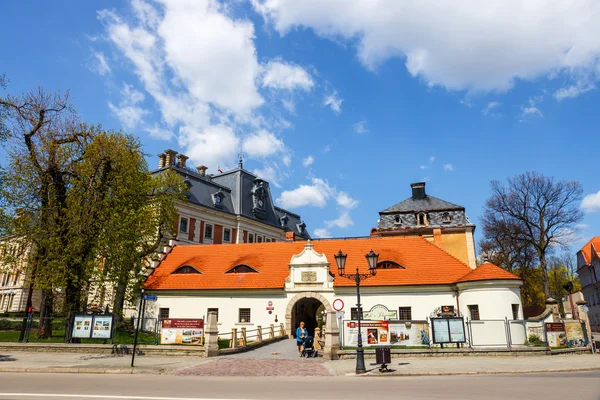 PSZCZYNA, POLAND - APRIL 21, 2015: Historical center of Pszczyna in Silesia Region, Poland — Stock Photo, Image