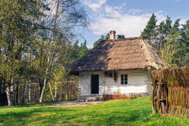 Eski günlük hause bir açık hava Etnografya Müzesi, Wygielzow, Polonya