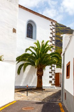 Sokak Garachico şehir adada Tenerife, Kanarya, İspanya