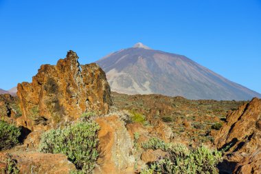 İspanya, Kanarya Adaları, Tenerife 'deki Volkan El Teide manzarası 