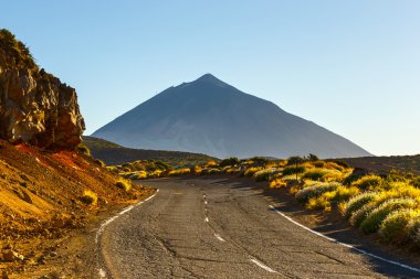 İspanya, Kanarya Adaları, Tenerife 'deki Volkan El Teide manzarası 