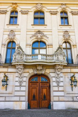 Pszczyna, Polonya - 21 Nisan 2015: Tarihi merkezi, Pszczyna Silezya bölgesinin, Polonya