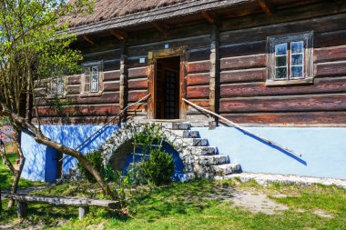 Eski günlük hause bir açık hava Etnografya Müzesi, Wygielzow, Polonya