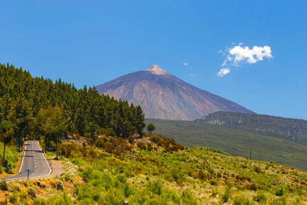 Widok na wulkan El Teide na Teneryfie, Wyspy Kanaryjskie, Hiszpania — Zdjęcie stockowe