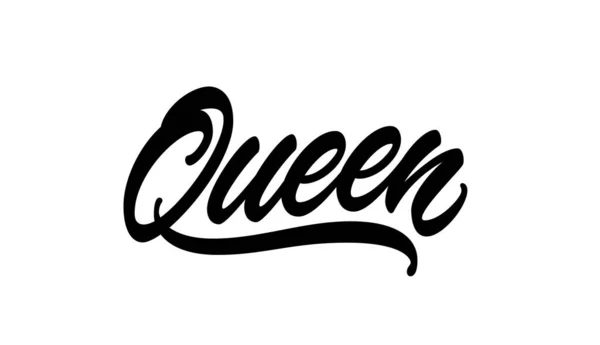 Koninginnewoord Moderne Kalligrafische Tekst Voor Print Kleding Shirt Hoody Koningin — Stockvector