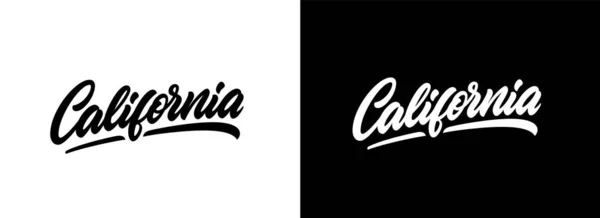 California Diseño Letras Mano Para Camiseta Sudadera Con Capucha Gorra — Vector de stock