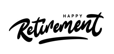 Mutlu Emekliler el yazısı kaligrafi siyah beyaz tasarım