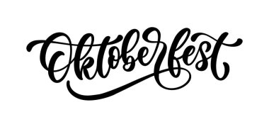 Oktoberfest el yazısı el yazısı çizimi metin vektörü