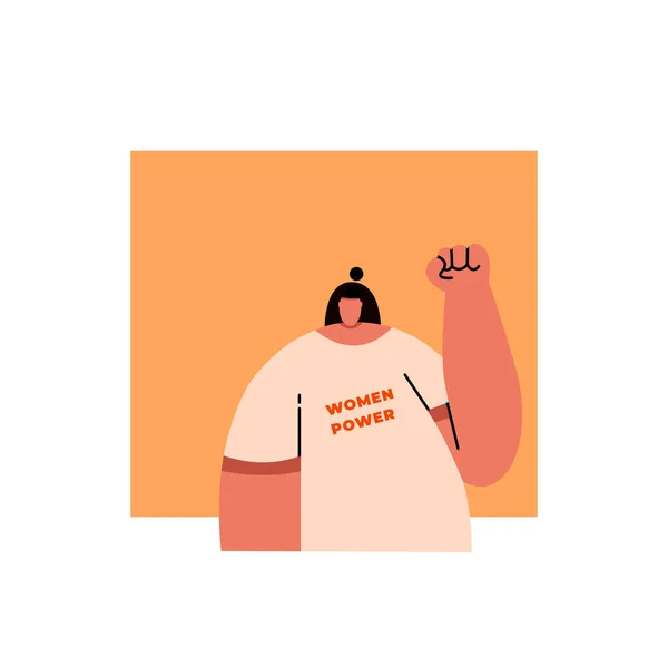 Revoluţie feminină, grevă, protest. Femeie Mâini cu pumni încleștați, izolate pe fundal alb. Vector plat ilustraţie stoc — Vector de stoc