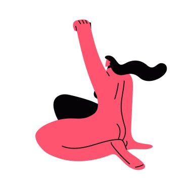 Feminist mücadele. Yumruğunu kaldıran bir kadının tasviri. Feminist aktivistler gücün, eşitliğin ve isyanın, kadın haklarının, kadın gücünün ve dayanışmasının bir sembolüdür..