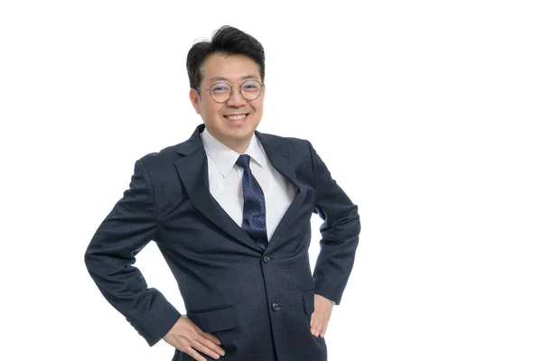 Asyalı orta yaşlı bir işadamının beyaz geçmişi ve hareketleri..