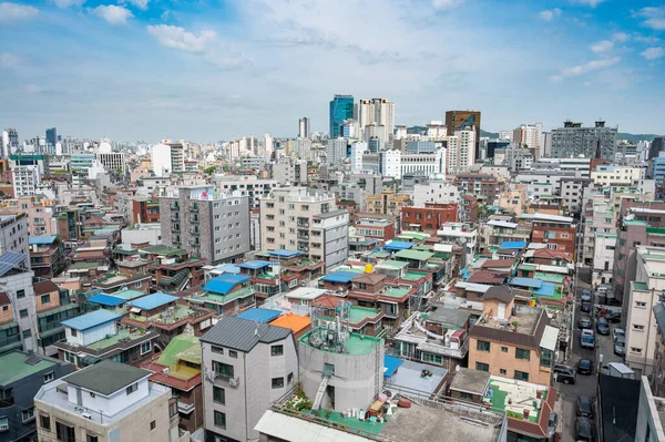 Paisaje Urbano Seúl Corea Con Casas Edificios — Foto de Stock