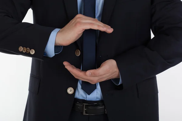 Bescherming en lege mannelijke handen. — Stockfoto