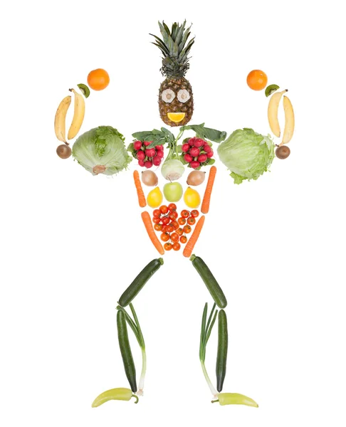 Fitness corpo frutta e verdura — Foto Stock