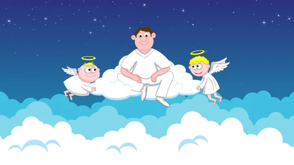 Ангелы на небесах — стоковое фото
