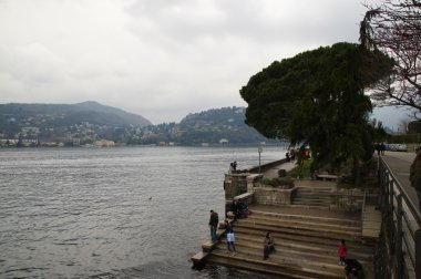 Como, İtalya, 28 Mart 2016, Como şehir Lake Como İtalya üzerinde 28 Mart 2016 kenarında üzerinde gerçekleştirilen