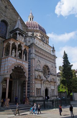 Görünüm eski İtalyan şehir bergamo.