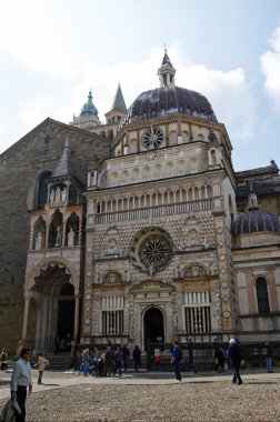 Görünüm eski İtalyan şehir bergamo.