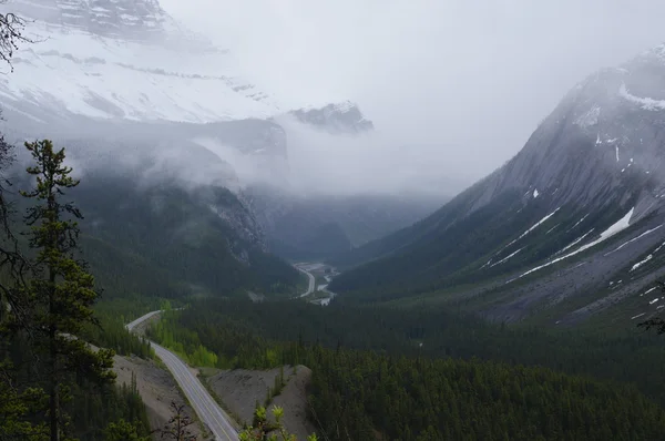 Icefield Parkway en Jasper National Park, Alberta, Canadá — Foto de Stock