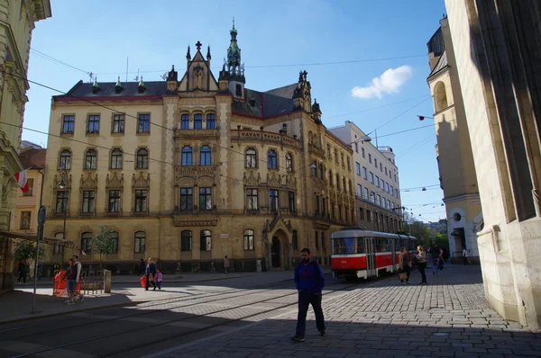 Brno, Çek Cumhuriyeti - 30 Nisan: şehir merkezine Brno üzerinde 30 Nisan 2016. Brno Çek Cumhuriyeti'ikinci büyük şehridir — Stok fotoğraf