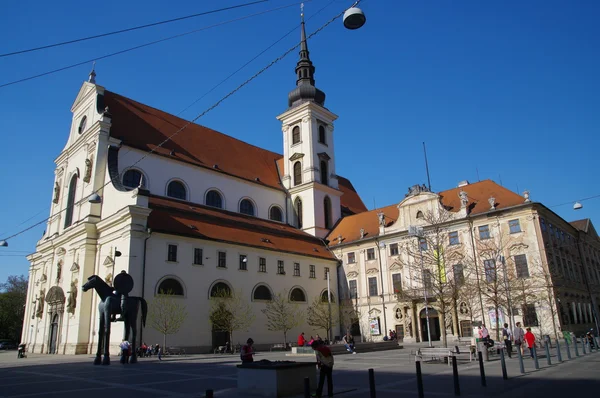 布尔诺，捷克共和国-4 月 30 日︰ 城市中心 2016 年 4 月 30 日在布尔诺。布尔诺是捷克共和国第二大城市 — 图库照片