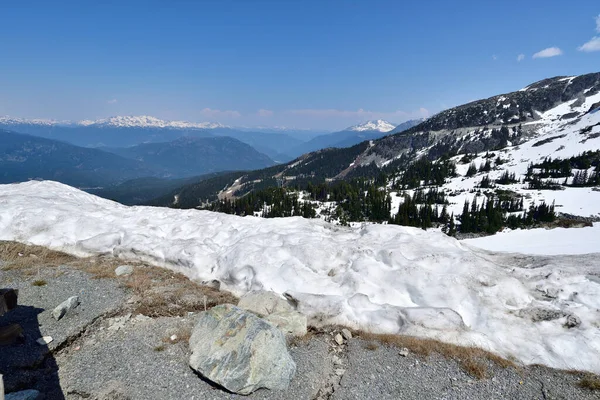 Snow on the Coastal Mountains in British Columbia