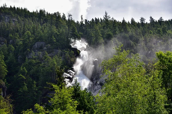 Shannon Falls Κοντά Στο Squamish Βρετανική Κολομβία Καναδάς — Φωτογραφία Αρχείου