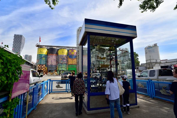 Vancouver Kanada 2019 Június Giants Murals Festett Beton Silos Brazil — Stock Fotó