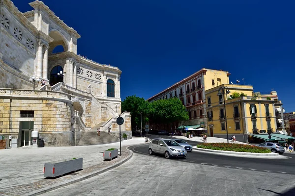 Cagliari Italy August 2019 Οχυρώσεις Bastione Saint Remy Στη Συνοικία — Φωτογραφία Αρχείου