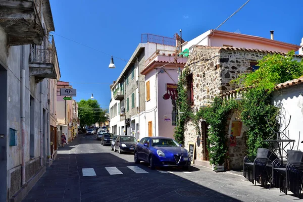 Orosei Italien August 2019 Charmig Gata Gamla Stan Orosei Sardinien — Stockfoto