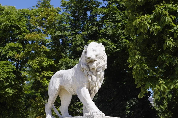 Lejon skulptur i jardin du luxembourg i paris, Frankrike — Stockfoto