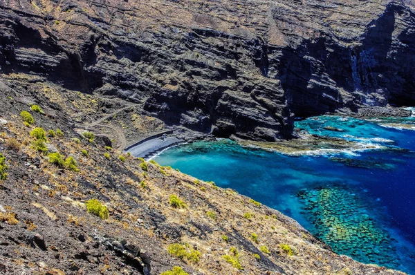 Playa de Alojera, La Gomera, Canarische eilanden, Spanje — Stockfoto