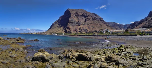 La Gomera island. Main beach of the Valle Gran Rey, Canary, Spain — Stock Photo, Image