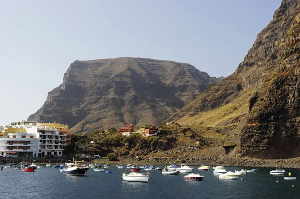 Ostrov La Gomera. Marina Valle Gran Rey, Kanárské ostrovy, Španělsko — Stock fotografie