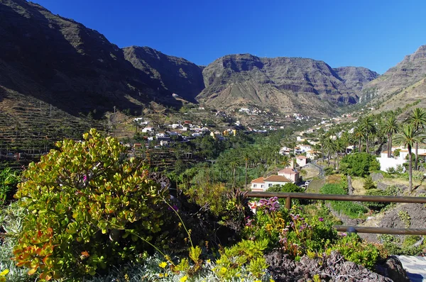 La Gomera eiland. De Valle Gran Rey, Canarische, Spanje — Stockfoto