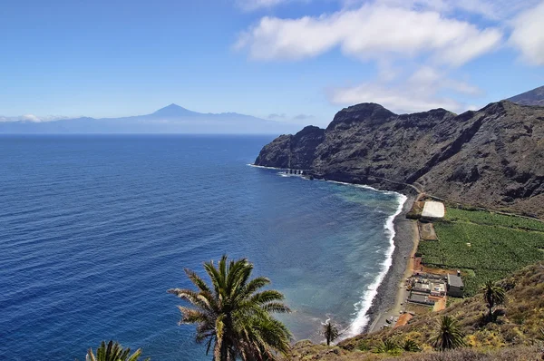 Playa Santa Catalina - Pescante de Hermigua, Isla de La Gomera, Canarias, España — Foto de Stock