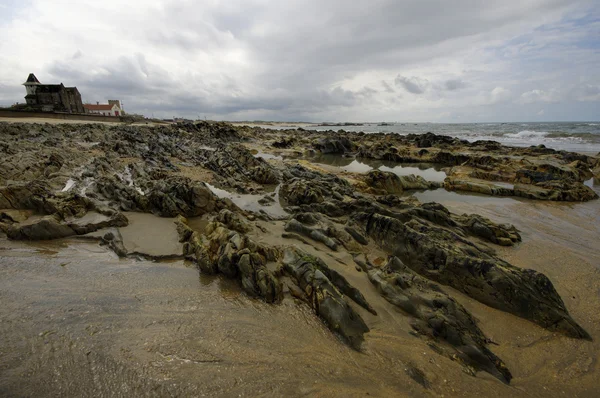 Sanddynerna och stranden på norra Portugal i närheten av Esposende staden. — Stockfoto