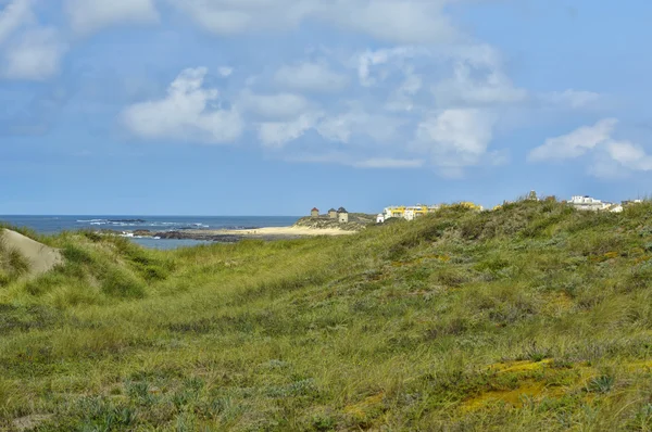 Duna e praia no norte de Portugal nas imediações da cidade de Esposende . — Fotografia de Stock