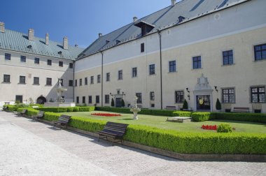 Avlunun Cerveny Kamen Castle, Slovakya
