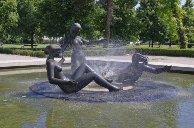 Bratislava, Slovakya - Haziran 6: Bahçe, Bratislava-Cumhurbaşkanlığı Sarayı 6 Haziran 2015 tarihinde Bratislava, Slovakya